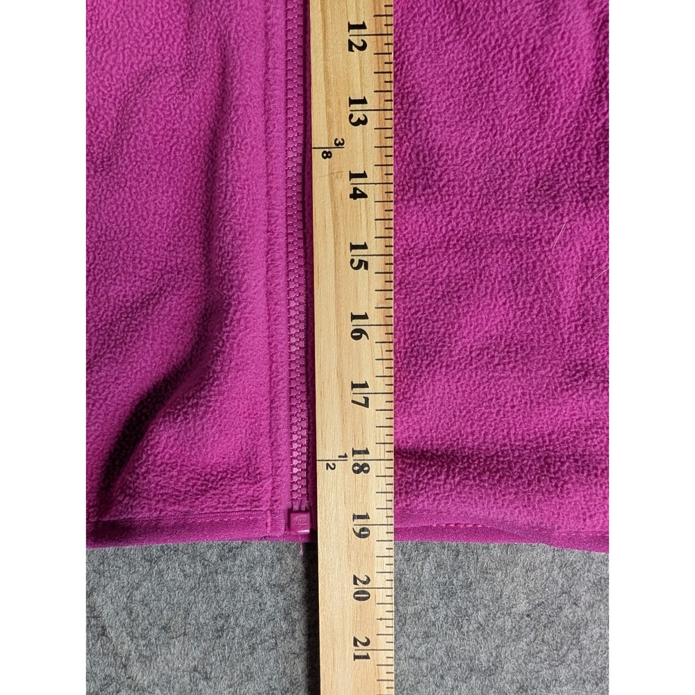 The North Face Pink Black Colorblock Circular Design Fleece Zip Hoodie Teen M - Picture 8 of 9